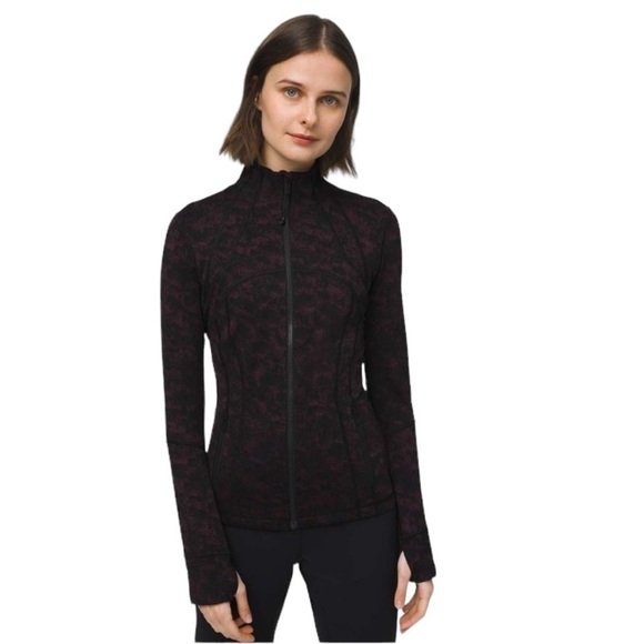 lululemon athletica Jackets & Blazers - Lululemon Define Jacket Sz 4 Luxtreme
Misted Jacquard Black Black Cherry
